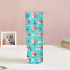 Custom 20oz Pet Face Tumbler Cup Custom Dog Cat Photo Coffee Tumblers Custom 20oz Skinny Stainless Steel Tumblers