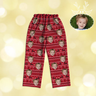 Kids' Christmas Pajamas with Face Kids Custom Pajamas Personalized Photo Pajamas for Kids