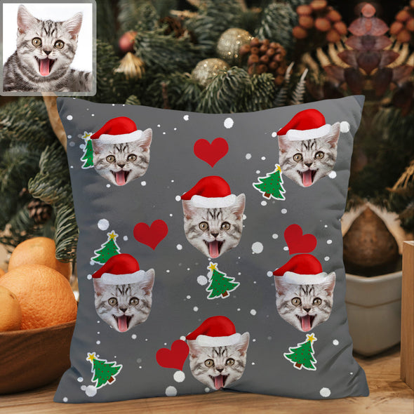 Custom Pet Pillow Decorative Cushion Cover Christmas Pillow Throw Pillows Christmas Gift