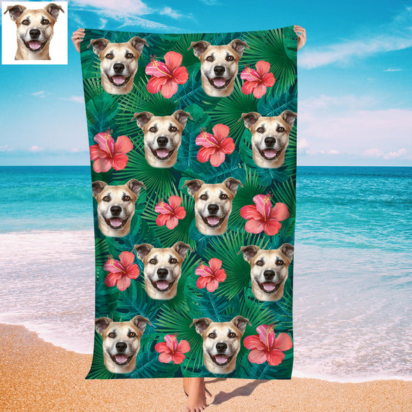 Custom Summer Beach Towel for Beach Pool Party Custom Bath Towel with Picture Gift For Couples