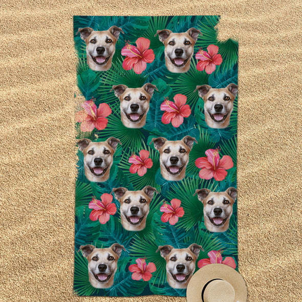 Custom Beach Towel for Beach Pool Party Custom Summer Bath Towel with Picture Gift For Friend