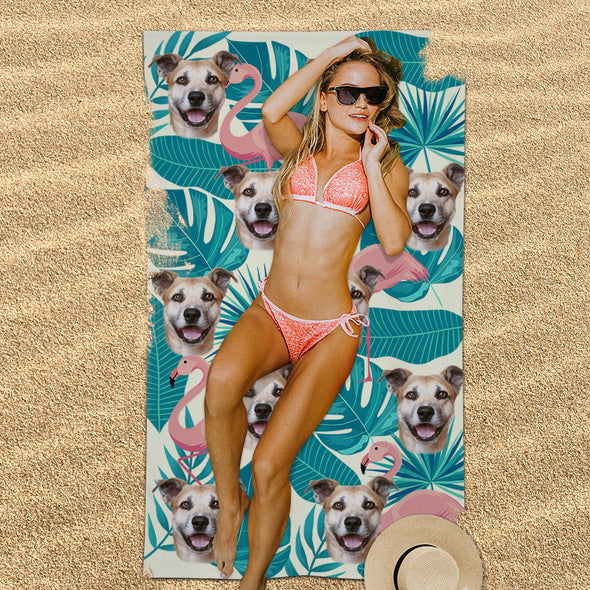 Custom Beach Towel for Beach Pool Party Custom Summer Bath Towel with Picture Gift For Friend