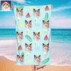 Custom Summer Beach Towel for Beach Pool Party Custom Bath Towel with Picture Gift For Couples