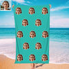 Personalized Summer Holiday Beach Towel Face on Towel Personalized Photo Bath Towel Gift Idea