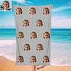 Personalized Summer Holiday Beach Towel Face on Towel Personalized Photo Bath Towel Gift Idea