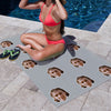 Personalized Summer Holiday Beach Towel Face on Towel Personalized Photo Bath Towel Gift Idea