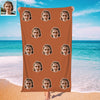 Personalized Summer Holiday Beach Towel Face on Towel Personalized Photo Bath Towel Gift Idea