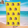 Personalized Summer Holiday Beach Towel Face on Towel Personalized Photo Bath Towel Gift Idea