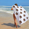 Personalized Summer Holiday Beach Towel Face on Towel Personalized Photo Bath Towel Gift Idea