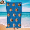 Personalized Summer Holiday Beach Towel Face on Towel Personalized Photo Bath Towel Gift Idea