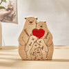 Custom Wooden Bear Family Name Puzzle