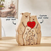 Gift for Wife Birthday Gift Custom Bear Family Name Wooden Puzzle Gift for Mom Christmas Gift