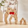Gift for Wife Birthday Gift Custom Bear Family Name Wooden Puzzle Gift for Mom Christmas Gift