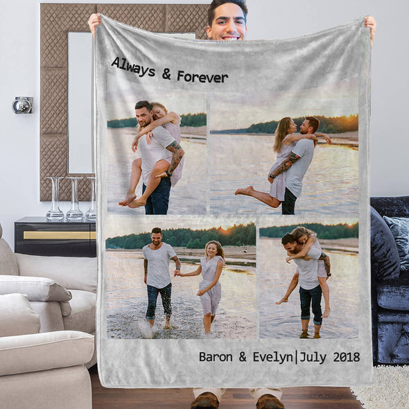 Christmas Blanket Personalized Photo Blankets Fleece Throw Blanket Custom Blankets with Pictures