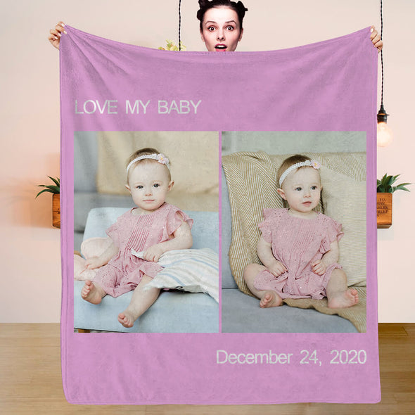 Christmas Blanket Personalized Photo Blankets Fleece Throw Blanket Custom Blankets with Pictures