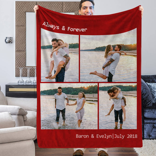 Christmas Gifts Personalized Photo Blankets Fleece Throw Blanket Custom Blankets with Pictures