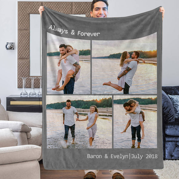 Christmas Blanket Personalized Photo Blankets Fleece Throw Blanket Custom Blankets with Pictures