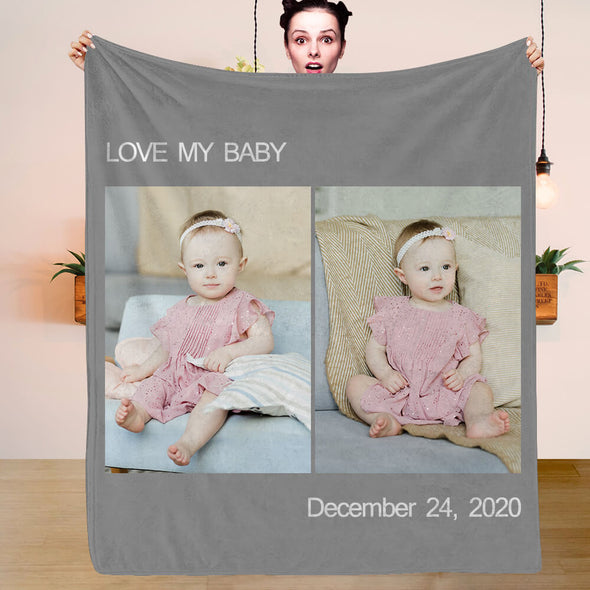 Christmas Blanket Personalized Photo Blankets Fleece Throw Blanket Custom Blankets with Pictures