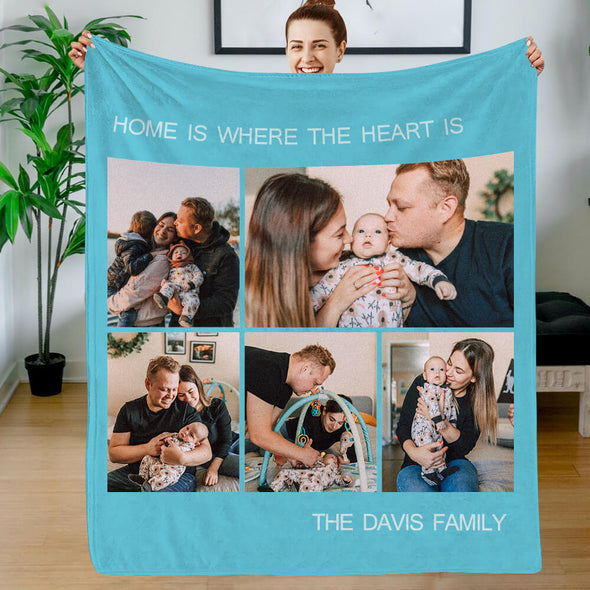 Christmas Blanket Personalized Photo Blankets Fleece Throw Blanket Custom Blankets with Pictures