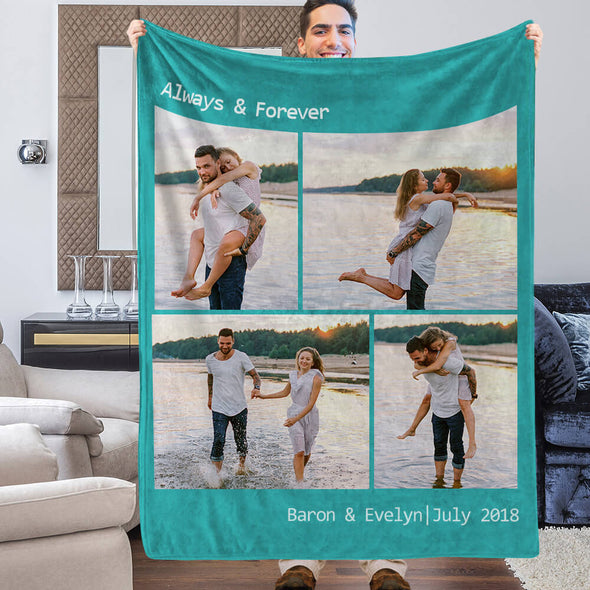 Christmas Blanket Personalized Photo Blankets Fleece Throw Blanket Custom Blankets with Pictures