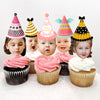 Baby Shower Party Supplies Custom Photo Cupcake Toppers Cupcake Decorations With Age