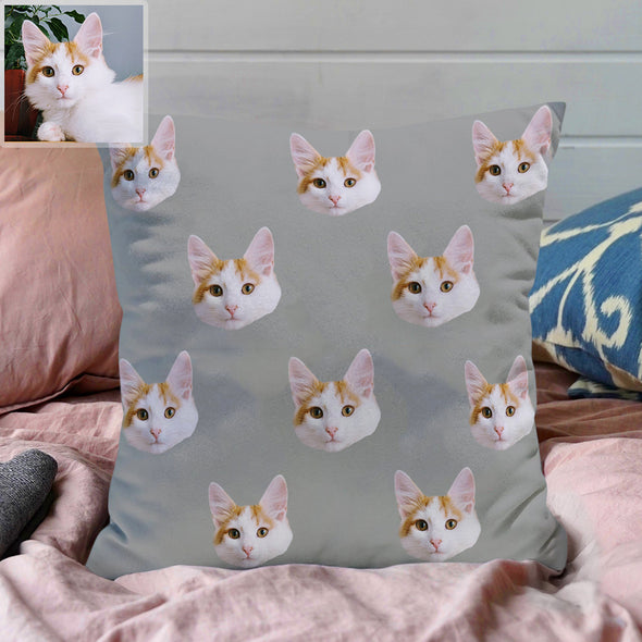 Custom Pet Face Pillow Decorative Cushion Cover Pet Face Pillow Throw Pillows Christmas Gift