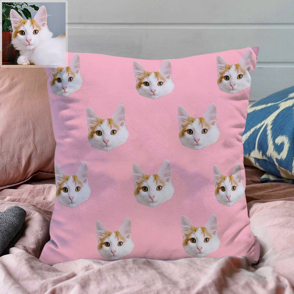 Custom Pet Face Pillow Decorative Cushion Cover Pet Face Pillow Throw Pillows Christmas Gift