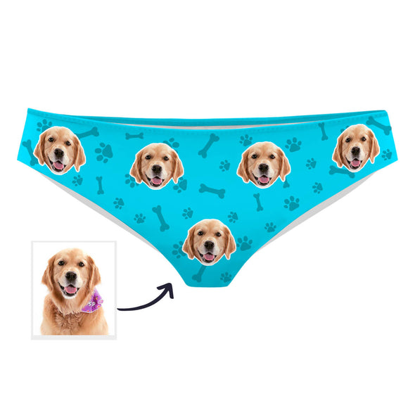 Gift for Dog Mom Gift for Girlfriend Unique Gifts Dog Face on Underwear Custom Dog Photo Panties