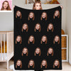 Custom Face Blankets Custom Photo Blankets Fleece Face Print on Throw Blanket Christmas Gift