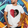 Custom Heart Flip Sequin T Shirt Personalized Heart Sequin Tee Shirts Unisex