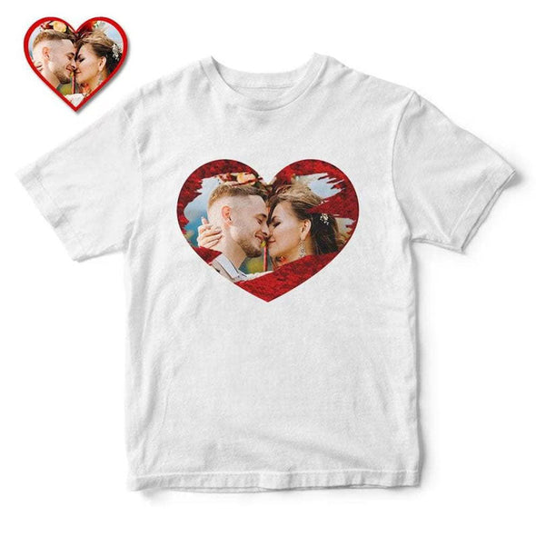 Adult Custom Heart Flip Sequin T Shirt Unisex Personalized Heart Sequin Tee Shirts For Men and Women