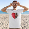 Adult Custom Heart Flip Sequin T Shirt Unisex Personalized Heart Sequin Tee Shirts Gift for Girlfriend