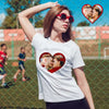 Adult Custom Heart Flip Sequin T Shirt Unisex Personalized Heart Sequin Tee Shirts For Men and Women