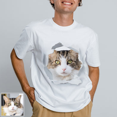 Adult Custom T shirt with Picture Pet Printed on T Shirt Gift for Girlfriend Gift for Boyfriend