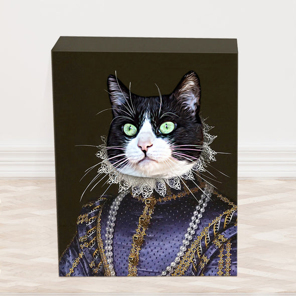 Custom Royal Queen Pet Portraits Canvas Wall Art Personalized Female Pet Framed Canvas