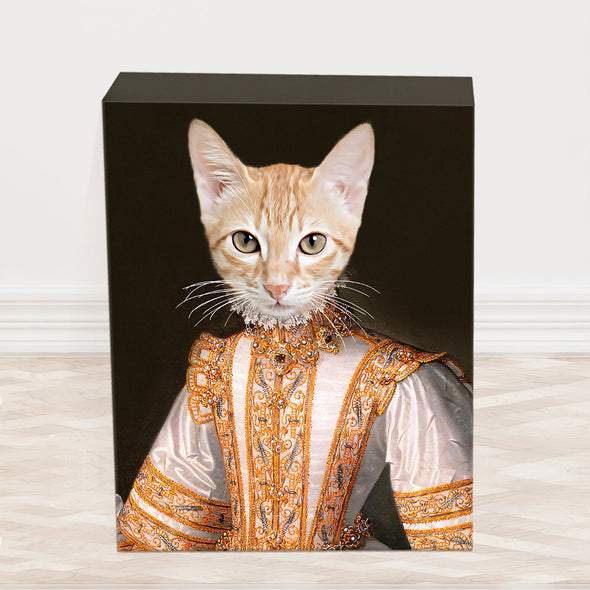 Custom Royal Queen Pet Portraits Wall Art Canvas Print Custom Female Pet Canvas