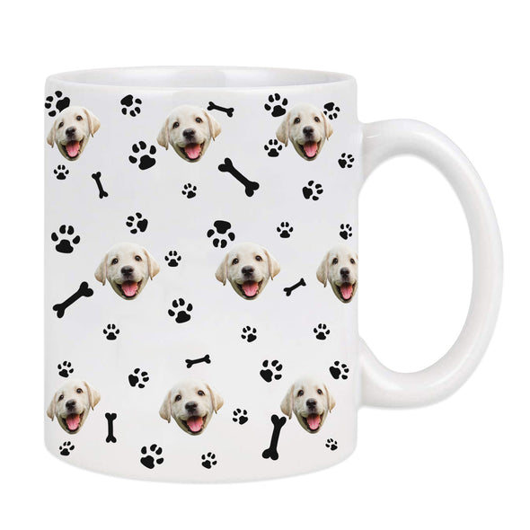 Customized Mug with Dog Cat Face Personalized Pet Photo Mug