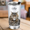 Pet Photo Tumblers Personalized Travel Tumblers Cup Mug with Cat Dog Photo Gift for Pet Lover