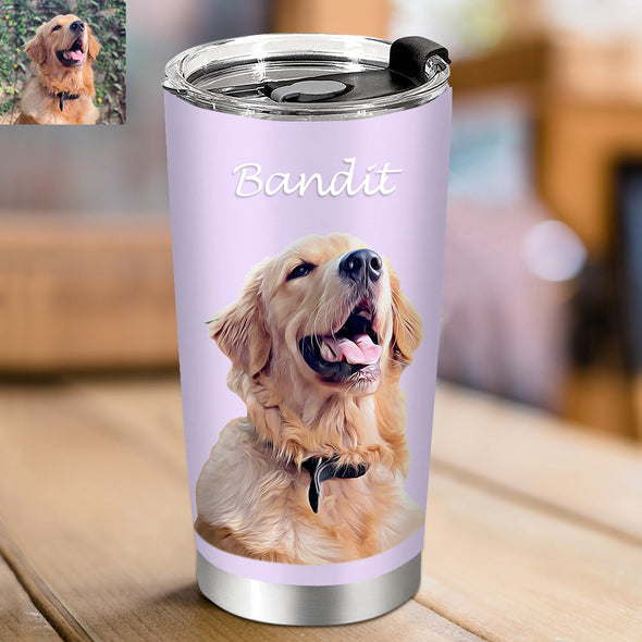 Gift for Cat Mom Dog Dad Custom Pet Photo Tumblers Custom Pet Coffee Mug Gift for Pet Lover