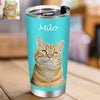 Custom Pet Photo Tumblers  Custom Travel Tumblers Cup Mug with Cat Dog Photo Christmas Gift