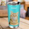 Gifts for Girlfriend Custom Pet Photo Tumblers with Name Gift for Cat Dad Dog Mom Personalized Gifts