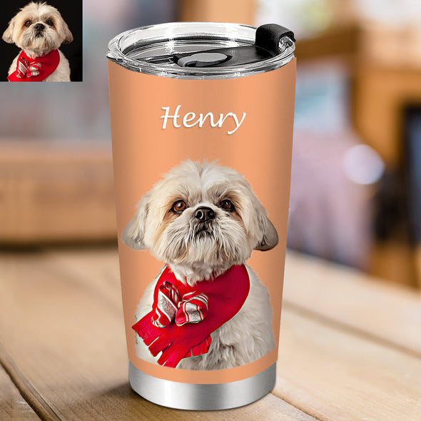 Gift for Cat Mom Dog Dad Custom Pet Photo Tumblers Custom Pet Coffee Mug Gift for Pet Lover