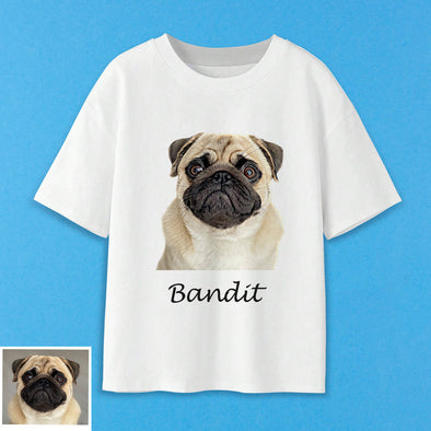 Adult Custom Pet Photo T shirt Custom Short Sleeve Shirt with Dog Cat Photo Pet Printed on T Shirt