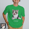 Gift for Dog Dad Cat Mom Custom Pet Photo T shirt Custom Short Sleeve Shirt Pet Printed on T Shirt