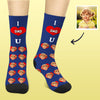 I Love Dad Socks Custom Face Socks Custom socks for Dad Fathers Day Gift