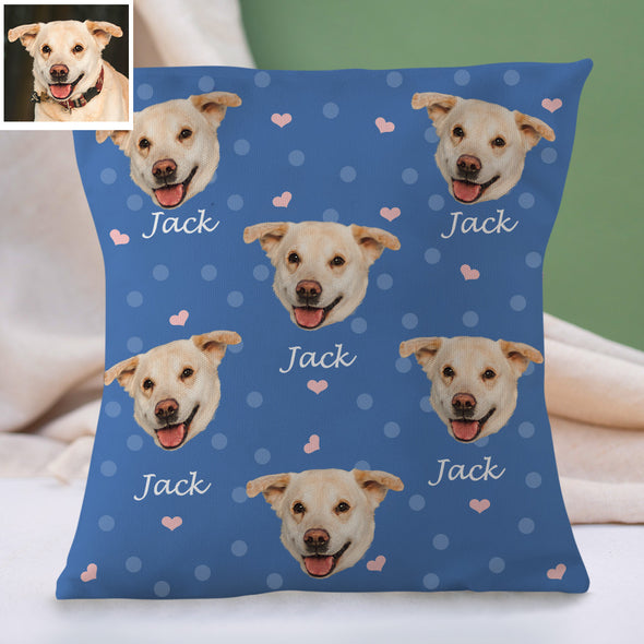 Custom Dog Face Pillow Decorative Cushion Cover Dog Pillow Dog Face Decorative Throw Pillows