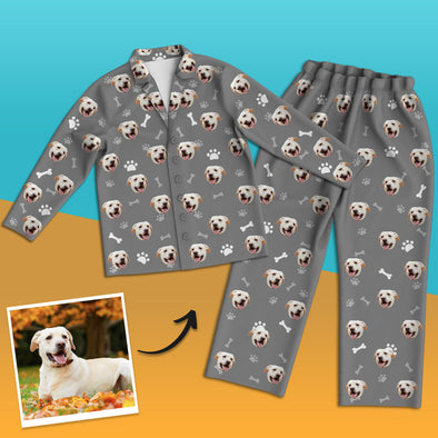 Custom Pet Photo Pajamas Personalized Dog Photo Pajamas Home Face Sleepwear Christmas Gift