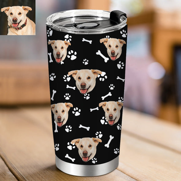 Christmas Gift for Cat Mom Custom Tumbler Cup 20OZ Pet Photo Travel Tumblers Coffee Cup