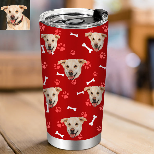 Gift for Cat Lover Cat Mom Custom Tumbler Cup Custom 20OZ Pet Photo Travel Tumblers Coffee Cup