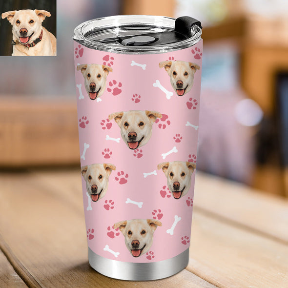 Gifts for Boyfriend Birthday Gift Custom Cup with Cat Dog Faces Custom Pet Photo Travel Tumblers